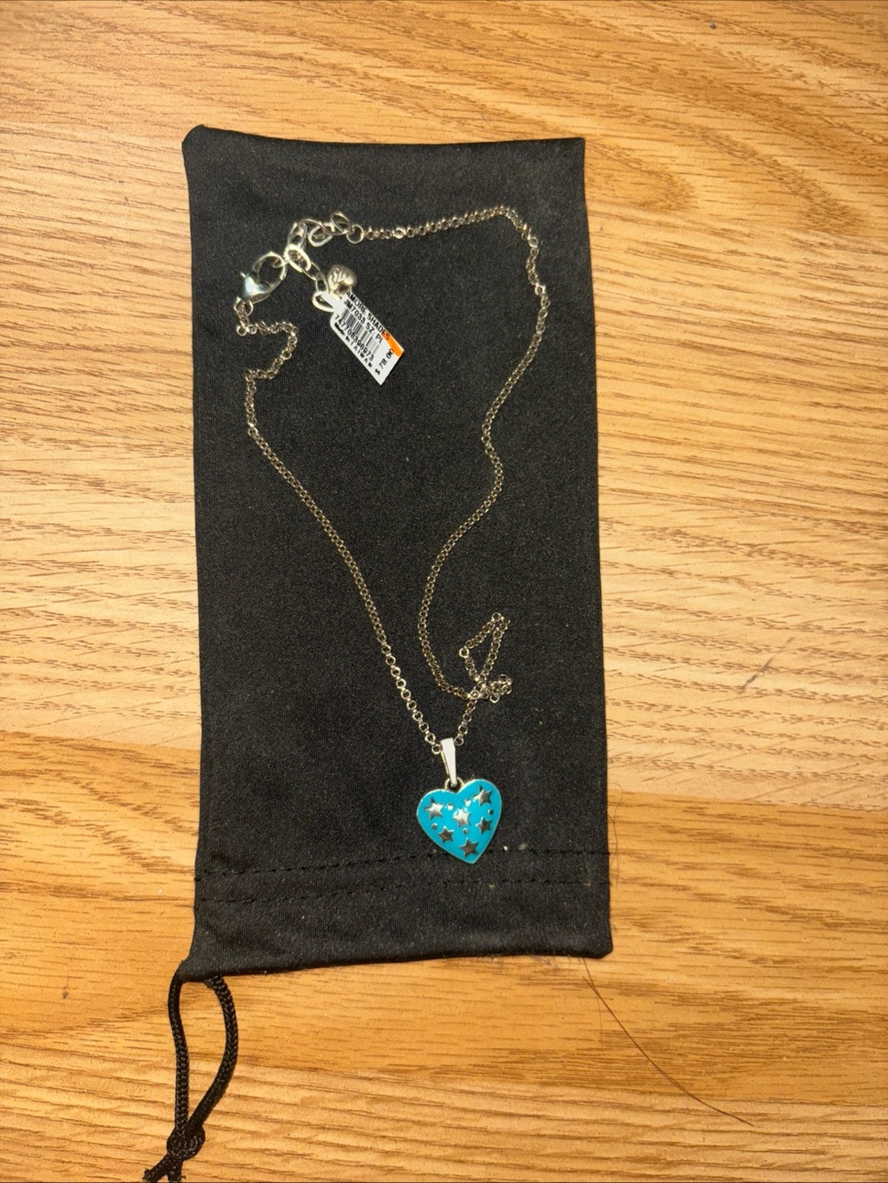Silver Necklace with Turquoise Heart Star Pendant - Women Accessories